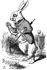 White Rabbit illustration by John Tenniel from Alice's Adventures in Wonderland
