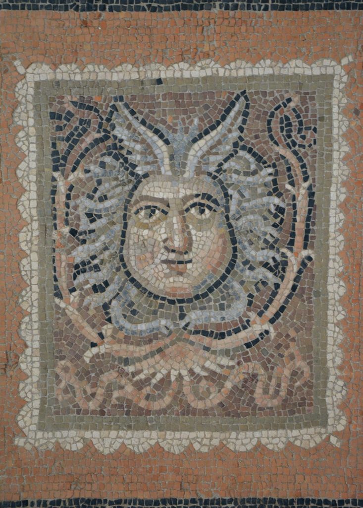 Roman mosaic of Medusa. 300 C.E. Photo: Carole Radatto.